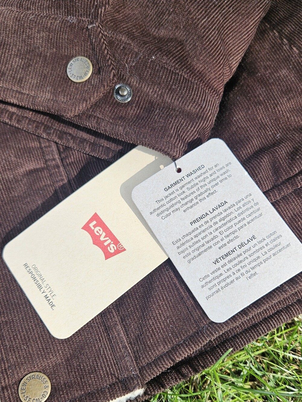 New Men's Levi Corduroy Jacket - Picture 3 of 4